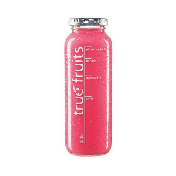 Smoothie frisch Pink 0,25l Glas True Fruits