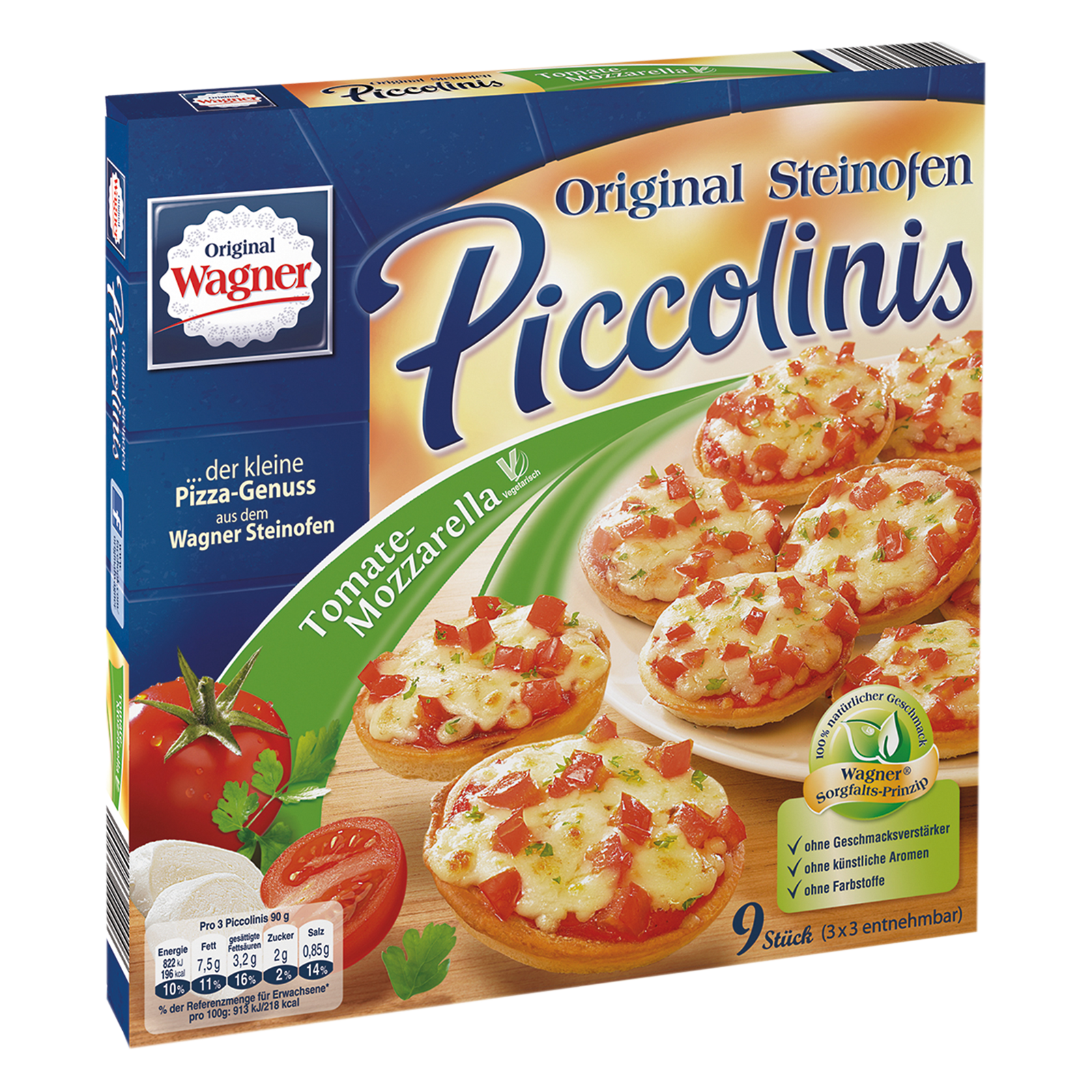 Piccolinis Tomate Mozzarella TK 9x30g Wagner