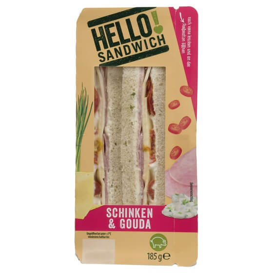 Sandwich Kochschinken & Gouda 185g Hello!