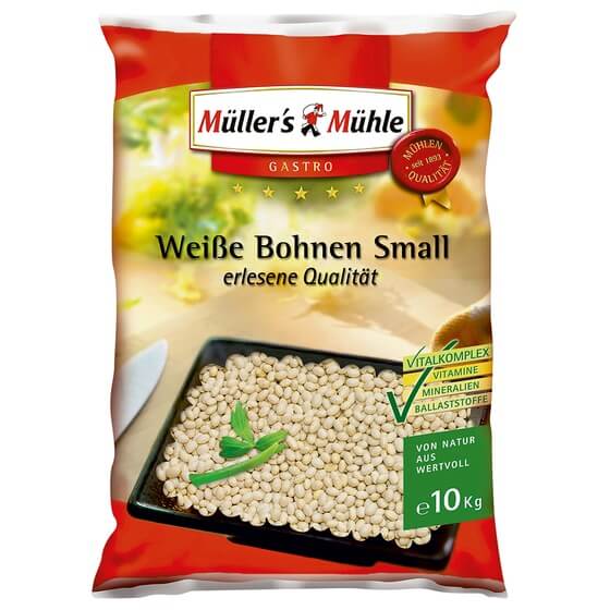 Weiße Bohnen Small ODZ 10kg Müller's Mühle