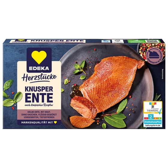 Knusperente Halbe Ente TK m.Haut o.Kn. gew. gebr. 320g Edeka