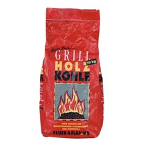Grillholzkohle Sack 10kg "Feuer & Flamme" Holzkohlew Lünebur