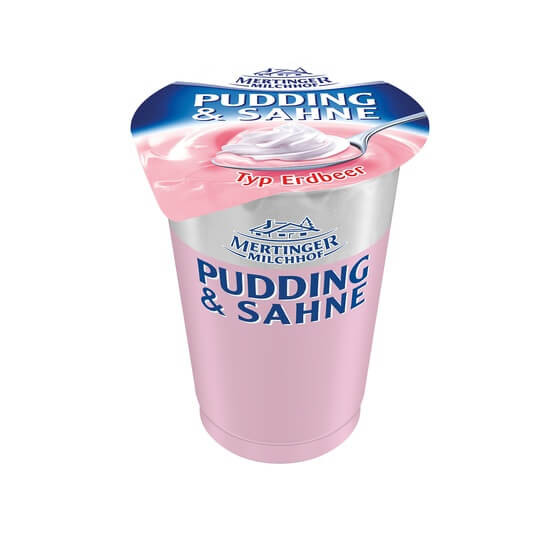 Pudding Erdbeere Sahne 125g Merting