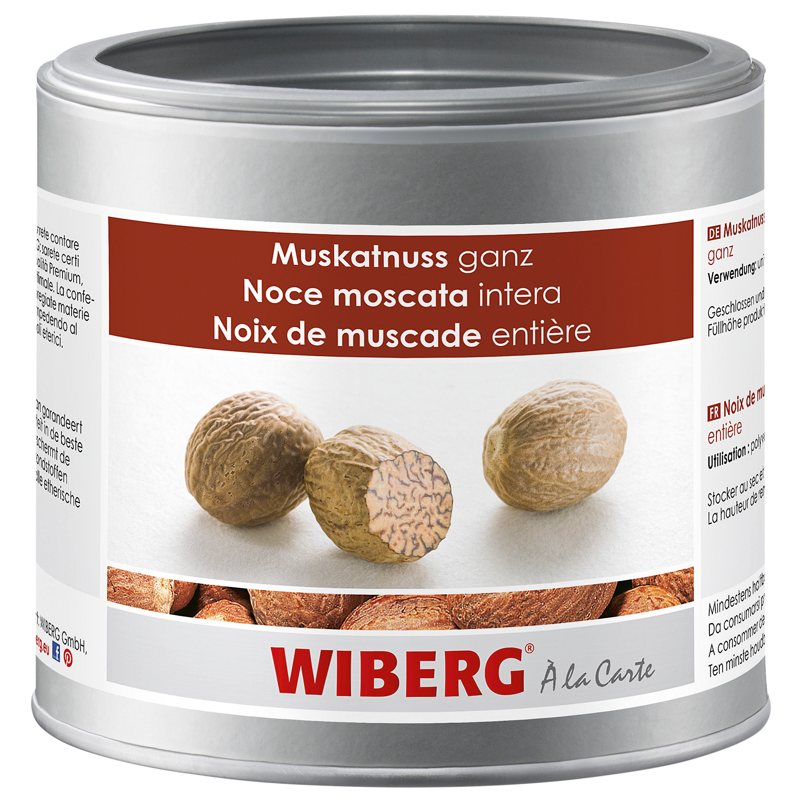 Muskatnuss ganz 300g Dose Wiberg