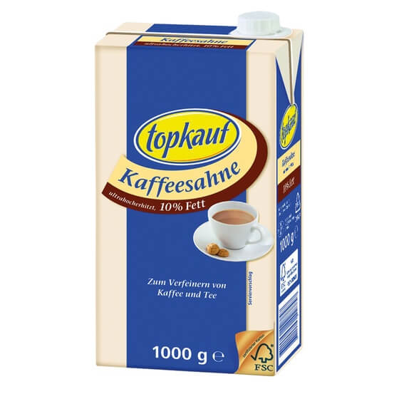 Kaffeesahne 10% 1Kg Topkauf