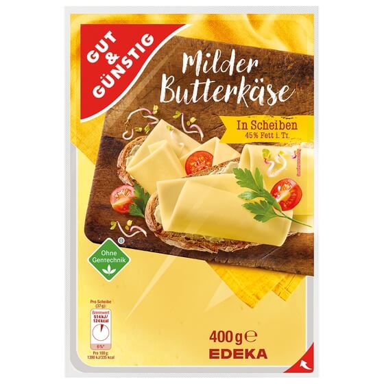 Butterkäse Scheiben 45% 400g G&G