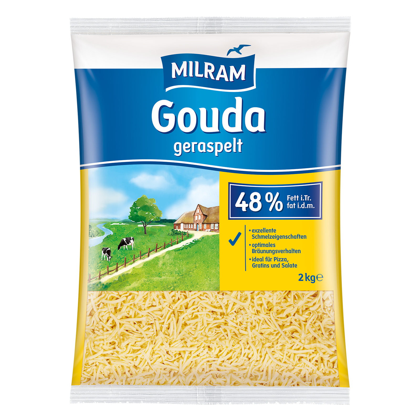 Gouda geraspelt 2000g Milram